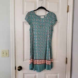 Elephant Pattern Mini Dress S
